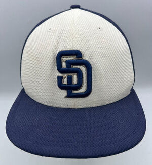 San Diego Padres Hat New Era 59FIFTY Fitted 7 3/8 Navy White MLB Baseball Cap
